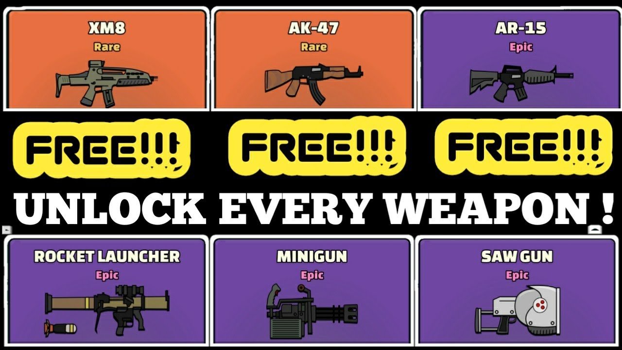 how to unlock all guns in mini militia 1725054290